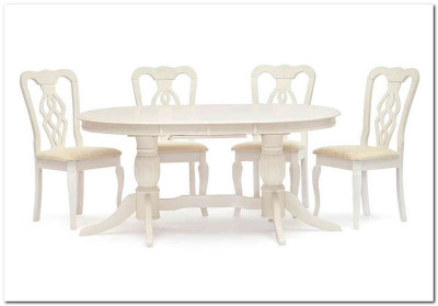 Стол обеденный LORENZO (Лоренцо)  pure white (белый)