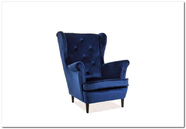 Кресло LADY Velvet Bluvel 86  Signal (темно-синий) заказать по цене 50 392 руб. в Омске