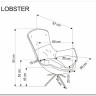 Кресло HALMAR LOBSTER бежевый/черный заказать по цене 62 415 руб. в Омске