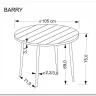 Стол обеденный Halmar BARRY 105 (орех/черный) заказать по цене 17 874 руб. в Омске