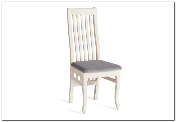 Стул DOLCE мягкое сидение бук, ivory white, велюр Tenerife Ultimate grey заказать по цене 9 920 руб. в Омске