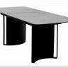 Стол RASMUS 160 TL-45 Белый мрамор, испанская керамика / черный каркас, DISAUR заказать по цене 95 250 руб. в Омске