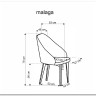 Стул кухонный Halmar MALAGA Mavel 44/Stelar 54 (корица/бук) заказать по цене 23 950 руб. в Омске