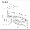Кресло HALMAR DARIO синий/черный заказать по цене 45 034 руб. в Омске