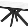 Стол BELLUNO 160 MARBLES KL-99 Белый мрамор матовый, итальянская керамика/ черный каркас заказать по цене 124 150 руб. в Омске