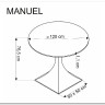 Стол обеденный Halmar MANUEL 120 (черный мрамор/черный) заказать по цене 71 918 руб. в Омске