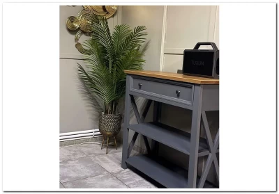 Консоль Форест серый 7046/антик