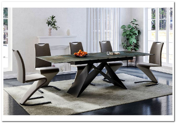 Стол обеденный Signal WESTIN Ceramic 160 раскладной (бирюзовый Ossido Verde/черный мат) заказать по цене 162 704 руб. в Омске