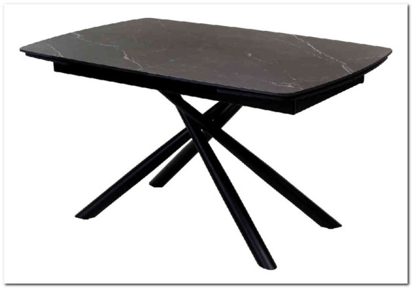 Стол RIVOLI 140 MATT BLACK MARBLE SOLID CERAMIC / BLACK заказать по цене 74 900 руб. в Омске