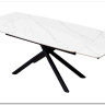 Стол RIVOLI 140 MATT WHITE MARBLE SOLID CERAMIC / BLACK заказать по цене 74 900 руб. в Омске