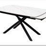 Стол RIVOLI 140 MATT WHITE MARBLE SOLID CERAMIC / BLACK заказать по цене 74 900 руб. в Омске