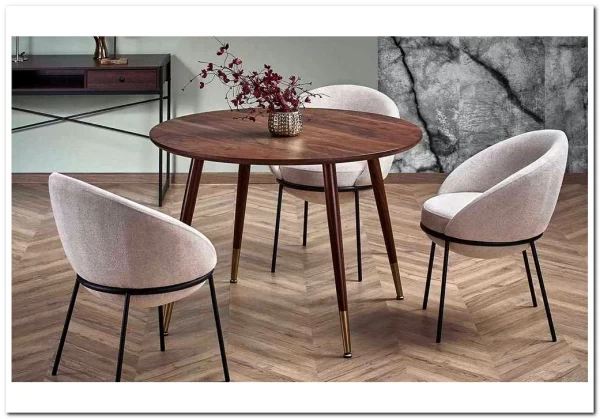 Стол обеденный Halmar DOMENICO 110 (орех/золотой) заказать по цене 24 769 руб. в Омске