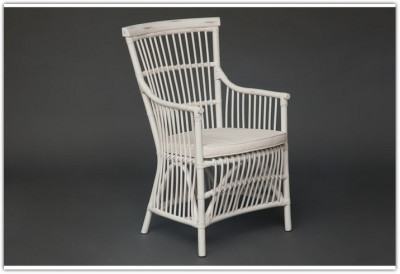 Кресло Secret De Maison RIVIERA с подушкой белый+натуральный 