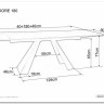 Стол обеденный Signal SALVADORE Ceramic 180 раскладной (серый мрамор/черный мат) заказать по цене 152 730 руб. в Омске