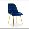 Стул кухонный Signal CHIC Velvet Bluvel 86 (темно-синий/золотой) заказать по цене 11 429 руб. в Омске