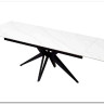 Стол FORIO 160 MATT WHITE MARBLE SINTERED STONE/ BLACK заказать по цене 88 950 руб. в Омске