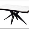 Стол FORIO 160 MATT WHITE MARBLE SINTERED STONE/ BLACK заказать по цене 88 950 руб. в Омске