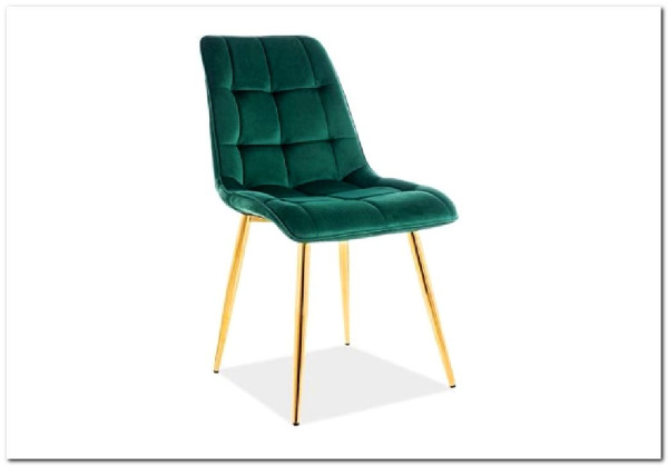 Стул кухонный Signal CHIC Velvet Bluvel 78 (зеленый/золотой) заказать по цене 11 429 руб. в Омске