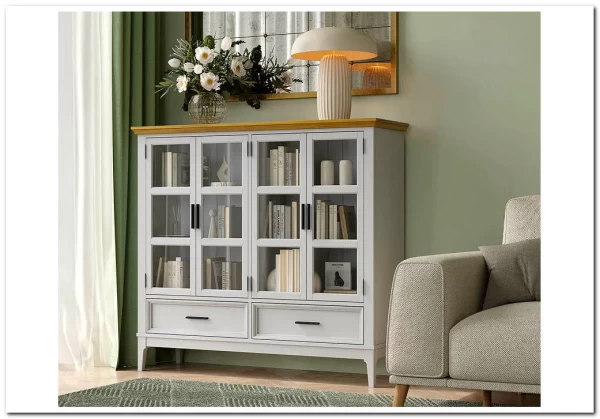 Шкаф для посуды Квадро-С 42 из массива сосны заказать по цене 75 840 руб. в Омске