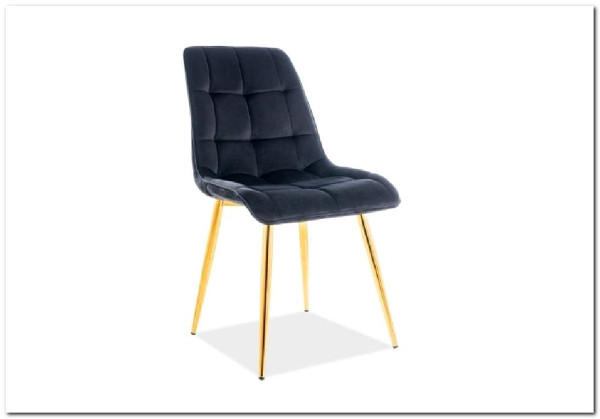 Стул кухонный Signal CHIC Velvet Bluvel 19 (черный/золотой) заказать по цене 11 429 руб. в Омске