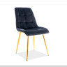 Стул кухонный Signal CHIC Velvet Bluvel 19 (черный/золотой) заказать по цене 11 429 руб. в Омске
