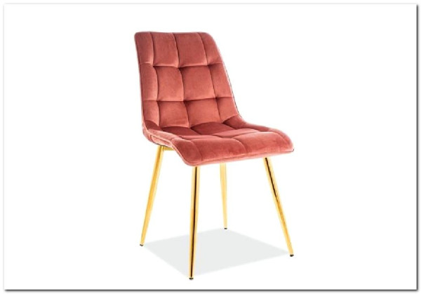 Стул кухонный Signal CHIC Velvet Bluvel 52 (античный розовый/золотой) заказать по цене 11 429 руб. в Омске