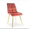 Стул кухонный Signal CHIC Velvet Bluvel 52 (античный розовый/золотой) заказать по цене 11 429 руб. в Омске