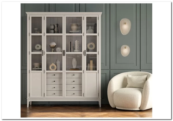 Шкаф для книг Квадро-С 422С/04 из массива сосны заказать по цене 129 540 руб. в Омске