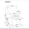 Кресло SIGNAL CARMEN Velvet Bluvel 52 античный розовый/черный мат заказать по цене 25 200 руб. в Омске