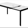 Стол CORNER 120 MATTE STATUARIO Белый мрамор матовый керамика, стекло/ черный каркас, DISAUR заказать по цене 59 400 руб. в Омске