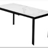 Стол CORNER 120 MATTE STATUARIO Белый мрамор матовый керамика, стекло/ черный каркас, DISAUR заказать по цене 59 400 руб. в Омске