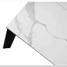 Стол CORNER 120 MATTE STATUARIO Белый мрамор матовый керамика, стекло/ черный каркас, DISAUR заказать по цене 59 400 руб. в Омске