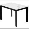 Стол CORNER 120 MATTE STATUARIO Белый мрамор матовый керамика, стекло/ черный каркас, DISAUR заказать по цене 59 400 руб. в Омске
