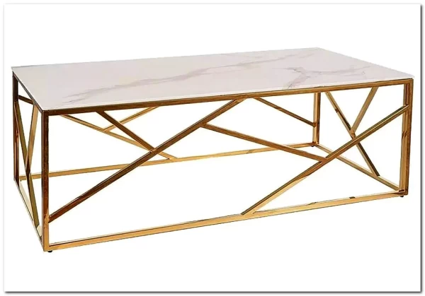 Стол журнальный Signal ESCADA A II (эффект белого мрамора/золотой) заказать по цене 41 751 руб. в Омске