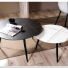 Комплект Signal KORA A, 2 стола журнальных (черный мат/белый мат/черный) заказать по цене 23 424 руб. в Омске