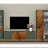 Витрина Siena REG1W1D дымчатый зеленый/дуб вотан BRW заказать по цене 43 630 руб. в Омске