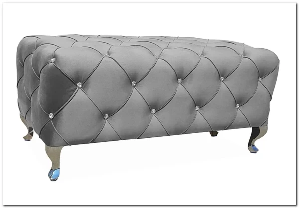 Пуф Signal HESTIA Velvet Bluvel 14 серый/серебряный 100/46/50 заказать по цене 38 606 руб. в Омске