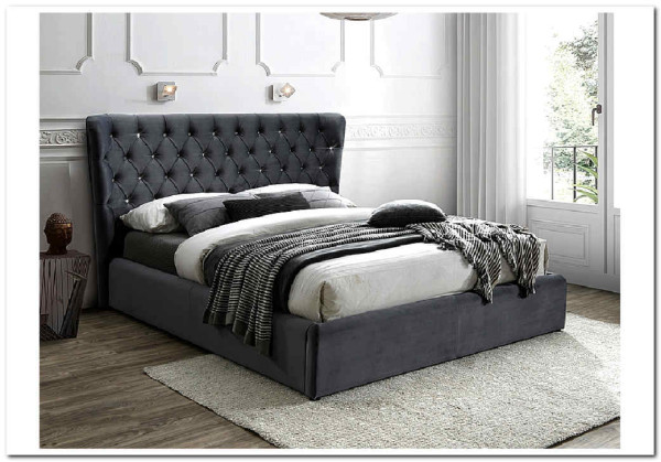 Кровать Signal CARVEN VELVET BLUVEL 14 (серый) 160/200 заказать по цене 92 956 руб. в Омске