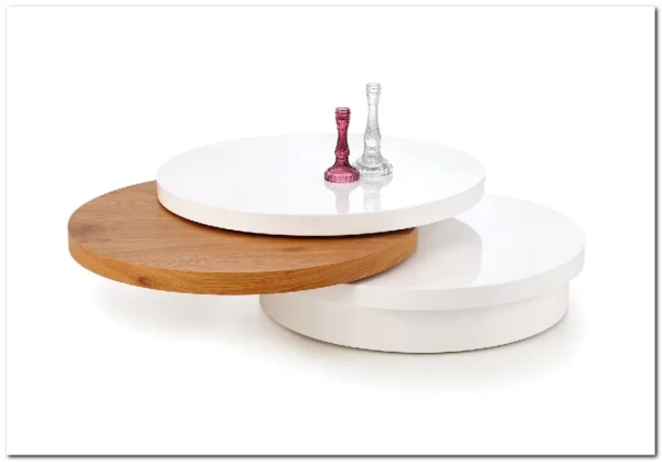 Стол журнальный Halmar MICHELLE (белый/дуб золотой) заказать по цене 47 003 руб. в Омске