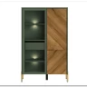 Витрина Siena REG1W1D/140 дымчатый зеленый/дуб вотан BRW заказать по цене 33 980 руб. в Омске