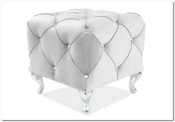 Пуф Signal HESTIA K Velvet Bluvel 03 светло-серый/серебряный заказать по цене 33 792 руб. в Омске