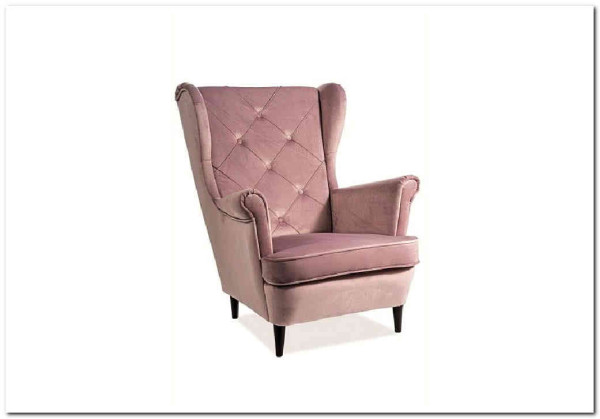 Кресло LADY Velvet Bluvel 52  Signal (античный розовый) заказать по цене 50 392 руб. в Омске