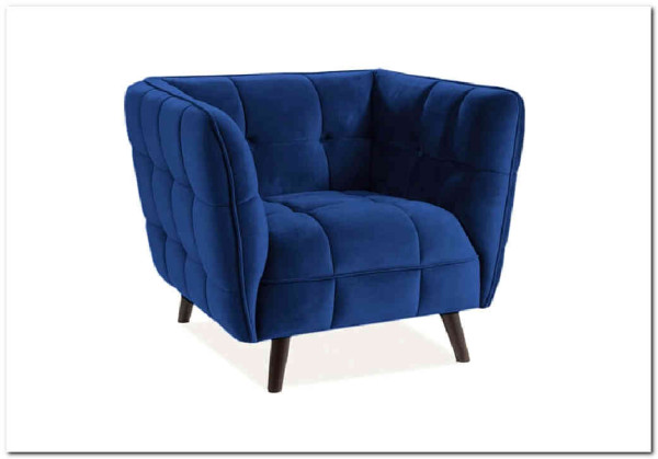 Кресло CASTELLO 1 Velvet Bluvel 86  Signal (темно-синий) заказать по цене 64 889 руб. в Омске Кресло CASTELLO 1 Velvet Bluvel 86  Signal (темно-синий) заказать по цене 64 889 руб. в Омске
