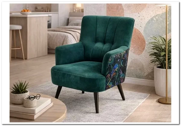 Кресло Halmar PAGONI (темно-зеленый/черный) заказать по цене 43 019 руб. в Омске