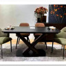 Стол BLANCO 160 MATT BLACK MARBLE SOLID CERAMIC / Орех, DISAUR заказать по цене 102 000 руб. в Омске