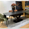 Стол BLANCO 160 MATT BLACK MARBLE SOLID CERAMIC / Орех, DISAUR заказать по цене 102 000 руб. в Омске