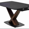 Стол BLANCO 160 MATT BLACK MARBLE SOLID CERAMIC / Орех, DISAUR заказать по цене 102 000 руб. в Омске