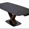 Стол BLANCO 160 MATT BLACK MARBLE SOLID CERAMIC / Орех, DISAUR заказать по цене 102 000 руб. в Омске