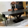 Стол BLANCO 160 MATT BLACK MARBLE SOLID CERAMIC / Орех, DISAUR заказать по цене 106 800 руб. в Омске