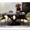 Стол BLANCO 160 MATT BLACK MARBLE SOLID CERAMIC / Орех, DISAUR заказать по цене 106 800 руб. в Омске